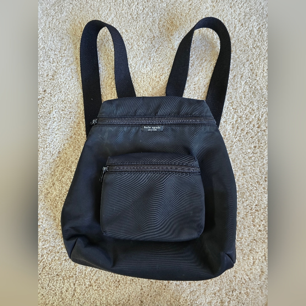 Kate Spade Womens Black Medium Size Backpack Bag Nylon